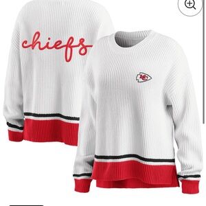 Wear by Erin Andrews Women's White and Red Chiefs Sweater